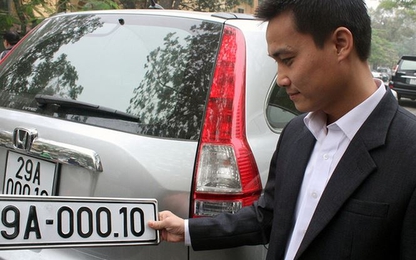 Trình Thủ tướng đề án đấu giá biển số xe đẹp