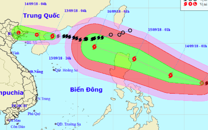 Siêu bão Mangkhut giật trên cấp 17, tiến nhanh vào biển Đông