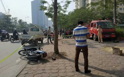 Hà Nội: Xe cứu hỏa đâm và kéo lê xe máy, một người tử vong