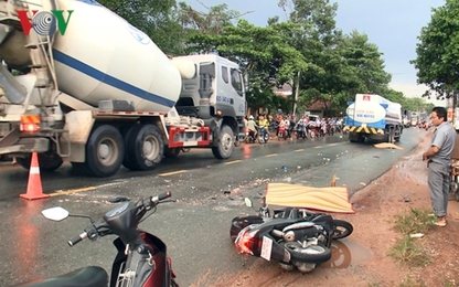 Bình Dương: Tai nạn nghiêm trọng, hai vợ chồng bị xe bồn cán chết