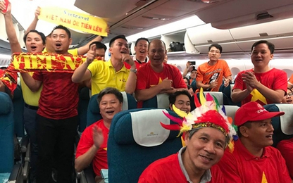 Hơn 300 cổ động viên đến Dubai tiếp lửa cho đội tuyển Việt Nam