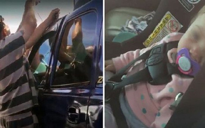 Tù nhân trổ 'mánh' cứu em bé mắc kẹt trong ôtô