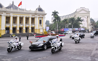 Hà Nội cấm nhiều tuyến đường phục vụ chuyến thăm của Chủ tịch Triều Tiên