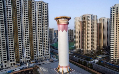 Tháp cao 100m này là cách Trung Quốc giải quyết được ô nhiễm không khí