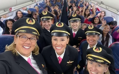 Chuyến bay toàn nữ truyền cảm hứng bình đẳng giới