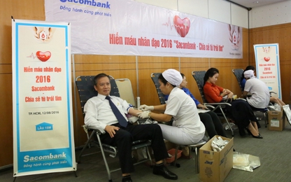 Gần 500 đơn vị máu từ Sacombank gửi đến Chiến dịch “Hành trình đỏ”