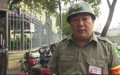 Xe cứu hoả mini chữa cháy ở trung tâm Sài Gòn