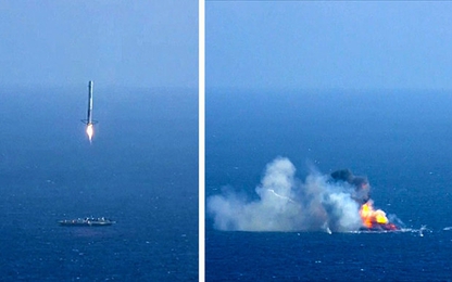 SpaceX tiếp tục thất bại việc hạ cánh tên lửa trên bệ đáp ngoài khơi