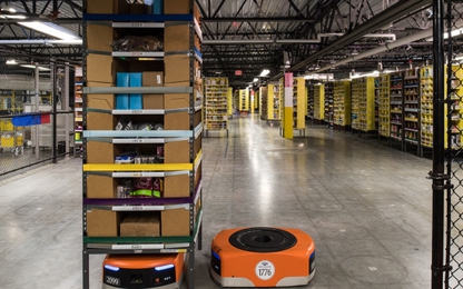 Khám phá kho hàng khổng lồ sử dụng robot tự động của Amazon