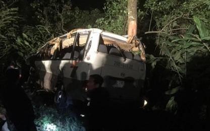 Xe khách rơi xuống vực trên đường Lào Cai -Sa Pa, nhiều người bị thương