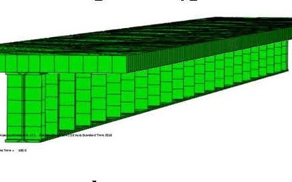 Mô hình phân tích so sánh ứng xử phi tuyến của dầm thép liên hợp dầm bê tông cốt thép tiết diện T và dầm thép liên hợp bản bê tông cốt thép