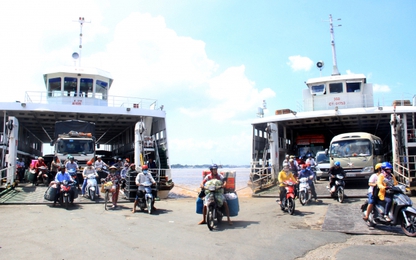 Cụm phà Vàm Cống sẵn sàng đảm bảo ATGT dịp Tết Nguyên Đán