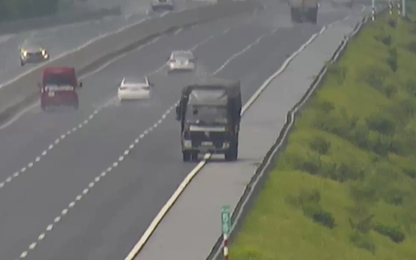 Xe tải đi ngược chiều 8 km trên cao tốc Hà Nội - Hải Phòng