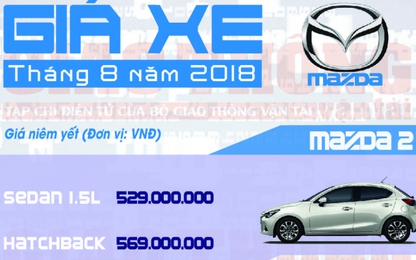 Giá xe ô tô Mazda tại Việt Nam trong tháng 8/2018