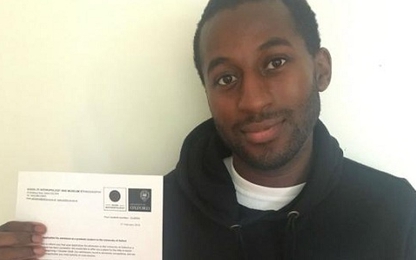 Trúng tuyển Oxford, chàng trai da đen kêu gọi quyên góp để nhập học