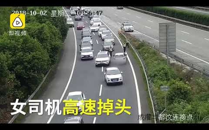 Nữ tài xế quay đầu xe ngược trên cao tốc vì nhầm đường