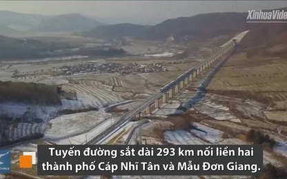 Trung Quốc thử nghiệm tuyến đường sắt cho tàu vận tốc 250 km/h