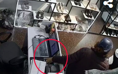 "Nữ quái" cuỗm điện thoại nhanh như chớp trong cửa hàng