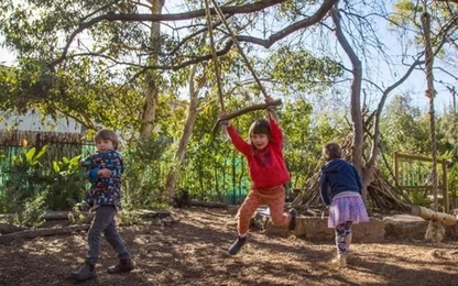 Vứt bỏ đồ chơi, trường mẫu giáo Australia muốn trẻ làm bạn với thiên nhiên