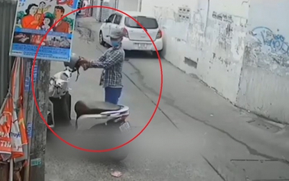 Tên trộm lấy xe máy, để lại mũ bảo hiểm cho nạn nhân