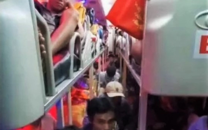 Xe khách 40 chỗ nhồi nhét 82 người, sẽ bị xử phạt 70 triệu đồng