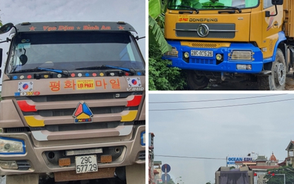 'Sờ gáy' hàng loạt xe quá tải đeo logo 'Lợi Phát' tung hoành Hà Nội