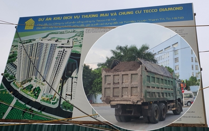 Hà Nội: Xe chở 'có ngọn' tung hoành tại dự án Tecco Diamond Thanh Trì