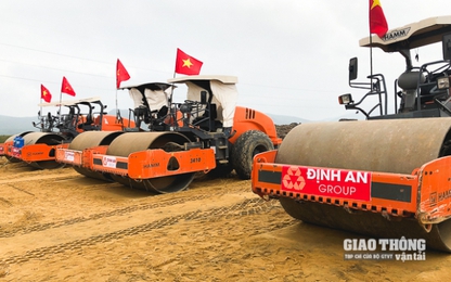 Ngắm công trường thi công cao tốc QL45 - Nghi Sơn từ trên cao