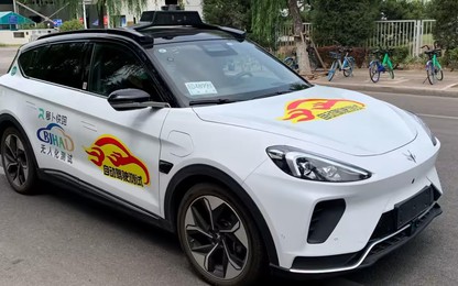 Taxi không người lái đã trở thành cảnh tượng phổ biến ở Bắc Kinh