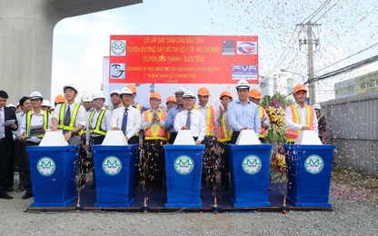 TP.HCM lắp đốt dầm cầu đầu tiên tuyến metro số 1