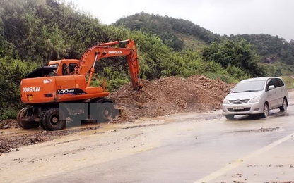 Lạng Sơn: Các tuyến quốc lộ bị sạt lở cơ bản đảm bảo thông xe