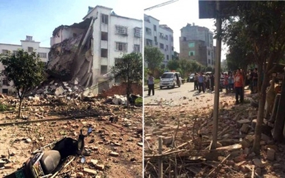 Nhà cửa, đường phố tan nát sau vụ nổ bom ở Trung Quốc
