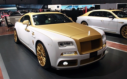 Rolls-Royce Wraith mạ vàng hàng độc tại triển lãm Geneva