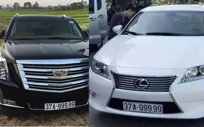 Nghệ An: Xuất hiện 2 chiếc xe sang cùng gắn biển ngũ quý 99999