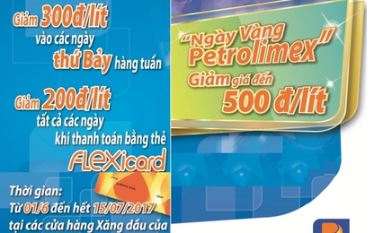 Công ty xăng dầu Hà Tĩnh thông báo chương trình khuyến mại: “Ngày vàng Petrolimex”