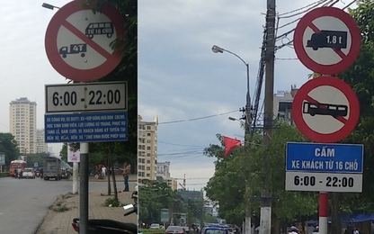 Nghệ An: Đã thay xong hàng trăm biển báo giao thông trong TP Vinh