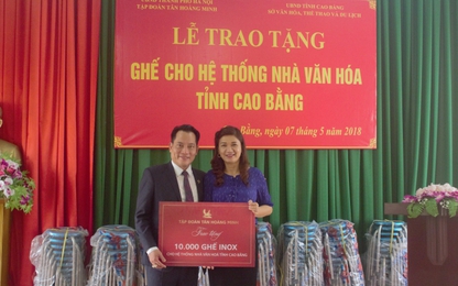 Tân Hoàng Minh tặng 10.000 ghế cho hệ thống nhà văn hóa tỉnh Cao Bằng