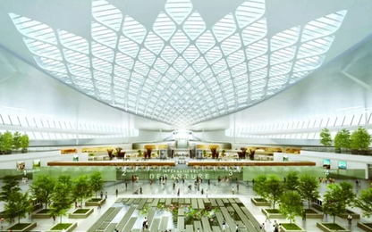 Nhà ga sân bay Long Thành sẽ có thác nước, sân vườn