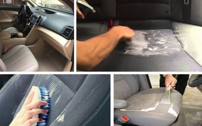 Làm sạch ghế ô tô bằng vải, da và da lộn thế nào?