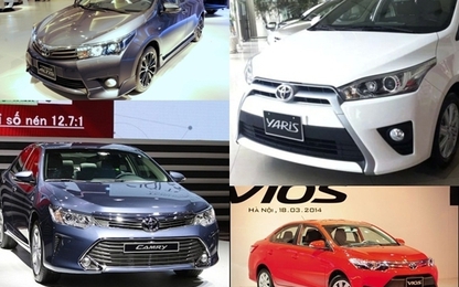 Bảng giá xe ô tô Toyota cập nhật tháng 8/2015– Xe 4-5 chỗ