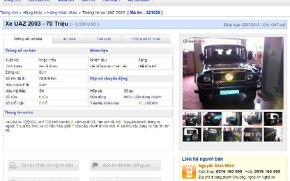 Ngỡ ngàng xe công biển xanh của TTGT rao bán công khai trên mạng?