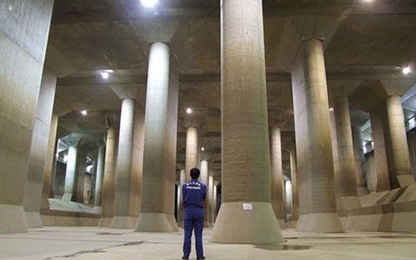 Hệ thống thoát nước ngầm "siêu khủng" ở ngoại ô Tokyo