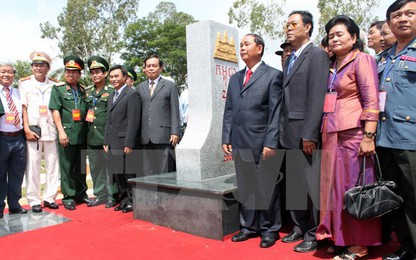 Sắp khánh thành 2 cột mốc trên biên giới Việt Nam-Campuchia