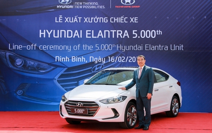 Chiếc Hyundai Elantra thứ 5.000 xuất xưởng tại Việt Nam