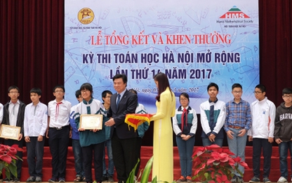 44 học sinh giành giải nhất kỳ thi Toán học Hà Nội mở rộng