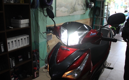 Độ đèn xe máy - những lưu ý cho giới trẻ Việt
