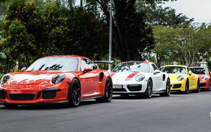 Bộ tứ Porsche 911 tụ hội ở Sài Gòn