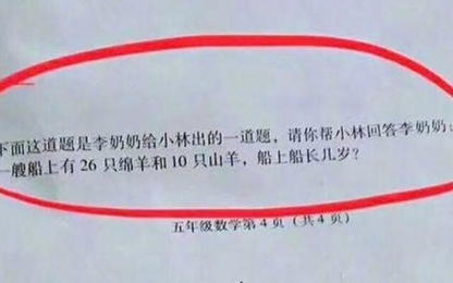 Câu hỏi ‘xoắn não’ của học sinh lớp 5 gây tranh cãi tại Trung Quốc