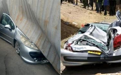 Nữ tài xế và con nhỏ thoát chết khi xe container đè bẹp ôtô