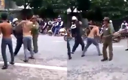 Clip 2 anh em xăm trổ chặn đánh nhân viên giao gas ở Hà Nội